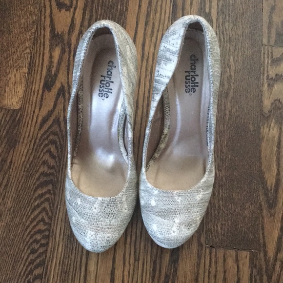 Charlotte Russe Python Print Mini Platform Pumps - Picture 6 of 6